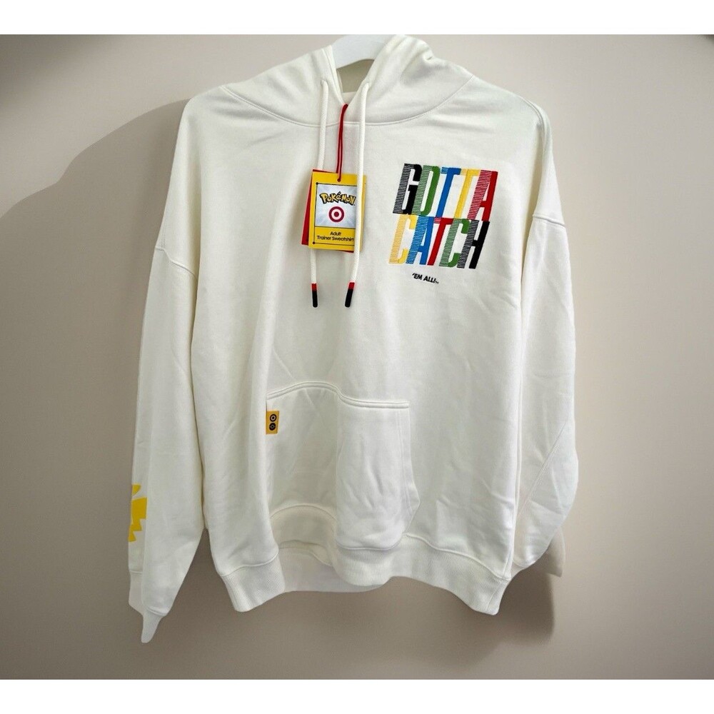 Pokémon x Target Gotta Catch 'Em All White Hoodie M Adult In Hand